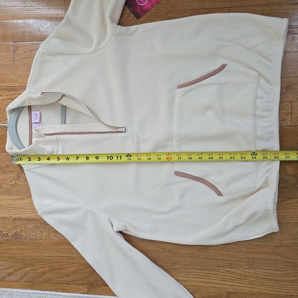 ENLIGHTEN BRAND WOMEN'S IVORY LONG SLEEVE PULLOVER FLEECE SIZE MEDIUM - Picture 11 of 14